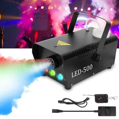 #ad 400W Fog Smoke Machine DJ Stage Fogger Effect RGB 3 LED 3IN1 Multi Color Remote $35.88