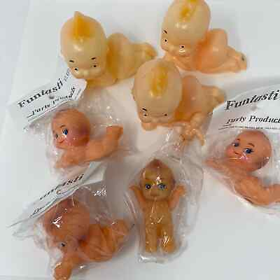 #ad Lot of plastic babies Baby shower decor Kewpie Dolls vintage $18.00