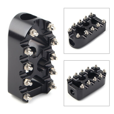 #ad Universal Black CNC Anti Skid Gear Brake Shift Peg Pedals MX Style For Harley $13.94