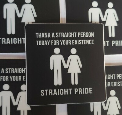 #ad STRAIGHT PRIDE STICKERS 5 WORLDWIDE 🌐 SHIPPING $9.99