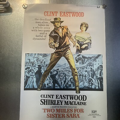 #ad Clint Eastwood amp; Shirley Maclaine Poster Two Mules For Sister Sara $35.00