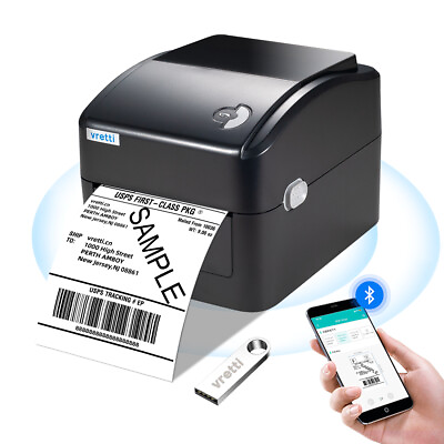 #ad VRETTI Bluetooth Thermal Shipping Label Printer 4x6 For Amazon eBay Etsy UPS $99.22