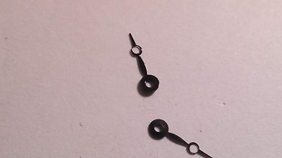 #ad Breguet Hand. 6mm from bottom of hole. 100 21. 1338. Duco non brilliant BLACK $15.00
