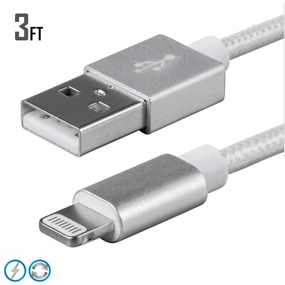 #ad 3FT USB A to USB For iOS Phone Charge Charging Sync Data Cable Cord White $23.83