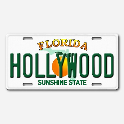 #ad Hollywood Aluminum Florida License Plate Tag NEW $19.97