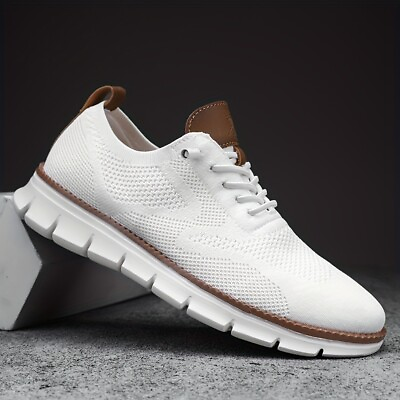 #ad Men#x27;s Fashion Knitted Breathable Walking Shoes Stylish Non slip Casual Shoes $31.47