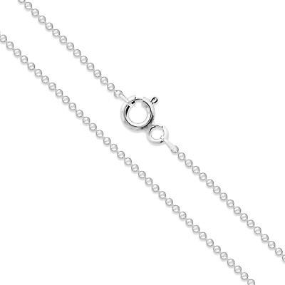 #ad Sterling Silver Ball Bead Chain Necklace quot;GENUINE 925quot; All Sizes Available NEW $24.69