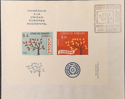 #ad Paraguay 1962 Europa First Day Cover $45.00