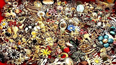 #ad #ad Vintage Costume Jewelry Lots Brooches Signed Unsigned *All Wear* $24.99
