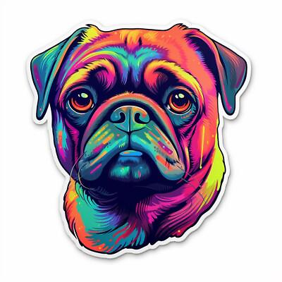 #ad Pug Dog Vinyl Decal Sticker for Car Laptop Tumbler and More. # PR Pug # 001135 $4.99