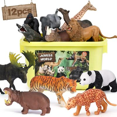 #ad Wild Animal Figure Model Realistic Decoration Collection Party Favors Toys Model $22.79