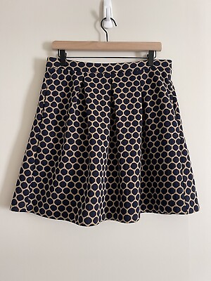 #ad Boden Blue Pleated Polka Dot Mini Skirt Women’s Size 10 Regular $26.00