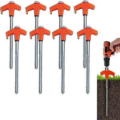 #ad 8quot; Screw in Tent Stakes Ground Anchors Screw inSplendiday Tent Stakes $8.99