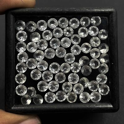 #ad Natural Crystal Quartz Round Cut Loose Stone Lot 153 Pcs 6 MM 100 CT $34.01