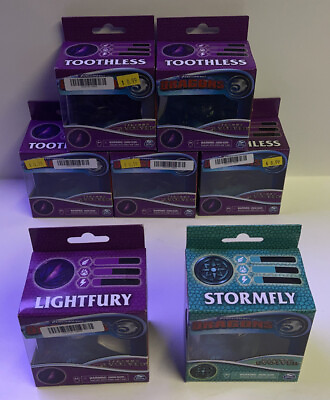 #ad Dreamworks Dragons Legends Evolved TOOTHLESS LIGHTFURY STORMFLY 3” Lot Of 7 $42.48