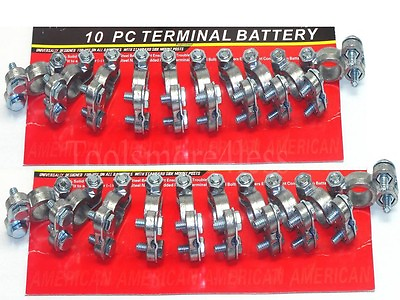 #ad BATTERY TERMINAL ENDS TOP POST TYPE 20 PC $27.25