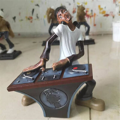 #ad 20CM Hip Hop Rapper Statue Resin Figurine Ornaments Craft Gift Figures Decor $13.84