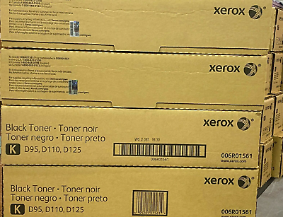 #ad Genuine OEM Xerox Sealed 006R01561 Black Toner D95 D95A D110 D110P D125 $175.00