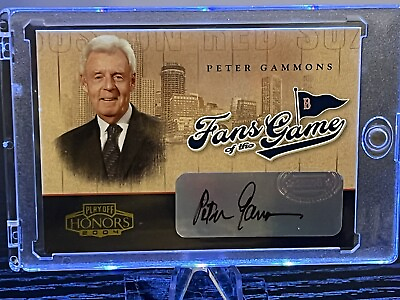 #ad 2004 RED SOX THROWBACK THREADS FANS OF THE GAME PETER GAMMONS AUTOGRAPH $49.99