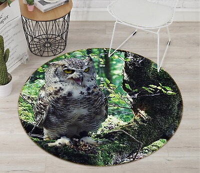 #ad 3D Forest Owl AHO186945 Animal Non Slip Rug Mat Elegant Photo Carpet Romy AU $218.99