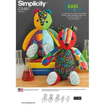 #ad Simplicity C5461 Pattern MEMORY Teddy Bear #x27;RARE SCIENCE#x27; BEAR 18quot; 22quot; amp; Acces $14.79
