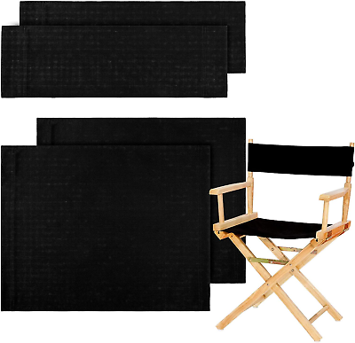 #ad 2 Set Directors Chair Canvas Replacement Makeup Chair Seat and Back Replacement $24.98