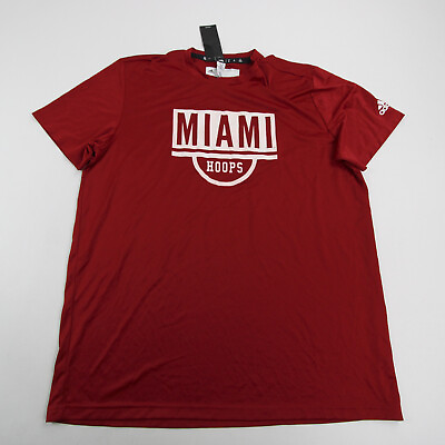 #ad Miami RedHawks adidas Short Sleeve Shirt Men#x27;s Red New $27.99