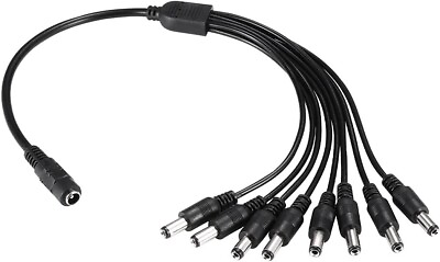 #ad New DC 1 Female to 8 Male Power Splitter Cable for CCTV Surveillance System $3.99