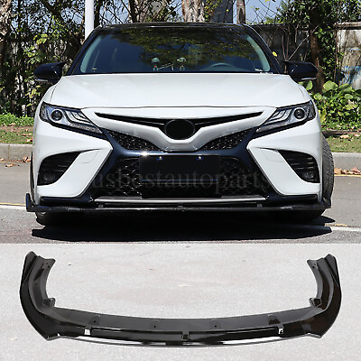 #ad Sport Style Front Bumper Lip Spoiler Fit Toyota Camry 2018 20 SE XSE Gloss Black $55.99