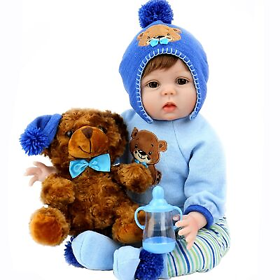 #ad Aori Reborn Baby Dolls Boy 22 Inch Realistic Lifelike Newborn Baby Doll with ... $92.19