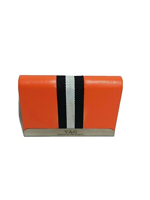 #ad Yamp;G Men#x27;s Fashion Minimalist Leather PU Business Card Holder Orange $3.60