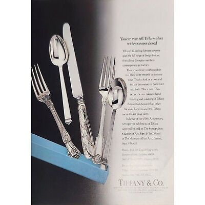 #ad 1986 Tiffany amp; Co. Sterling Silver Silverware 19 Patterns Vintage Print Ad $7.00