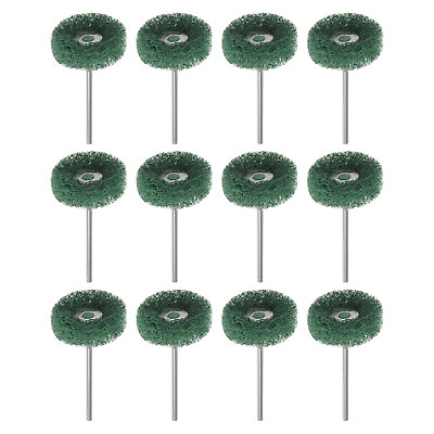 #ad 25pcs Abrasive Wheel 1 Inch 180 Grit 3 32quot; Shank Scraping Pads Green AU $18.16