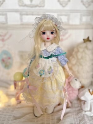 #ad Kids Gift Pretty Girl BJD Doll Full Set 1 6 Ball Jointed Eyes Dress Makeup Toys $48.99