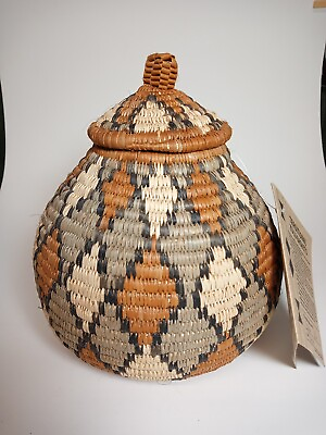 #ad 8½quot; x 7quot; African Zulu Ukhamba beer Baskets new Africa #76 $60.00