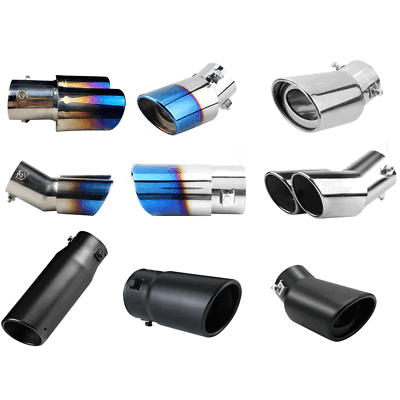 #ad Car exhaust tip 1.4quot; 2.5quot; 1.55quot; 2.75quot; Black Blue Silver Coated Muffler Pipe New $11.03
