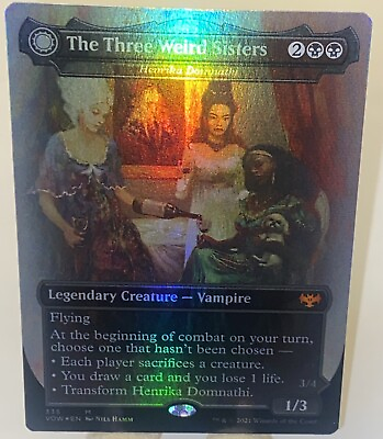 #ad The Three Weird Sisters Borderless Foil 335 Innistrad Crimson Vow MTG UNPLAYED $15.00