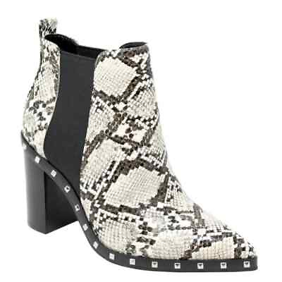 #ad Charles by Charlrs David Women Snake Faux Leather Duke Heel Ankle Booties 7.5 $40.79