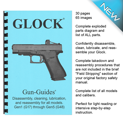 #ad #ad GLOCK Book Manual TakeDown ALL Gen1 17 Gen5 G48 Disassembly Gun Guide $7.99