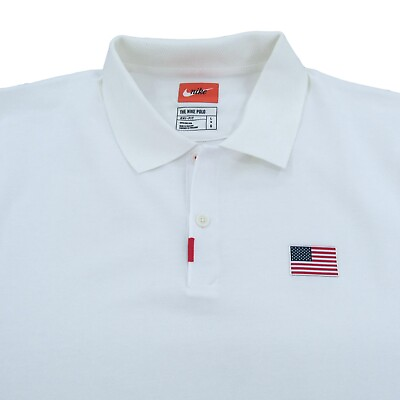 #ad Nike Team USA Golf Polo Shirt Mens Size Large White Dri Fit NEW CT6513 100 $49.95