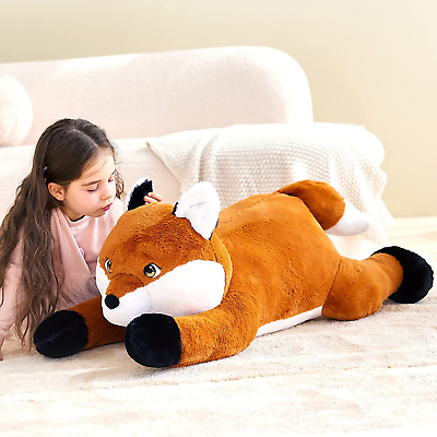 Stuffed Animal Plush Giant Fox Kids Girlfriend Gift Large Toys Hugging Pillow $59.98