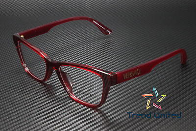 #ad VERSACE VE3316F 388 Transparent Red Demo Lens 55 mm Women#x27;s Eyeglasses $126.99