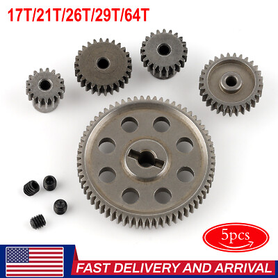 #ad 10PCS 11164 Metal Spur Diff Main Gear Set amp;Motor Pinion Cogs For HSP 1 10 RC Car $14.99
