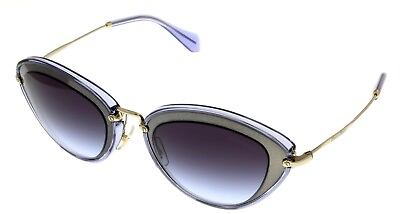 #ad Miu Miu Sunglasses Women Transparent Violet Oval MU 51RS UFE2F0 $221.54