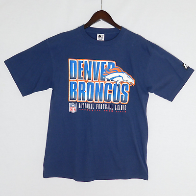 #ad Vintage Original 1990s DENVER BRONCOS Starter NFL Football T Shirt Unworn Mens M $19.88