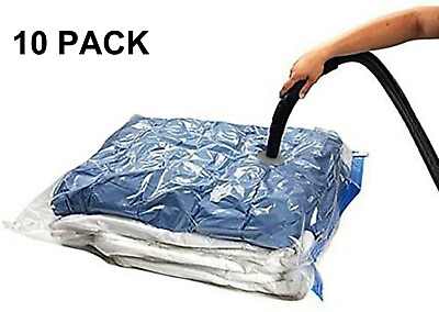 #ad #ad 10 PACK XL Space Saver Extra Large Vacuum Seal Storage Bag ZIPLOCK Organizer Bag $19.95