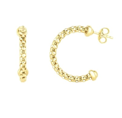 #ad Hoop 14k Gold Earrings Gold Fancy Hoops 14k Earrings for Mother’s Day $289.00