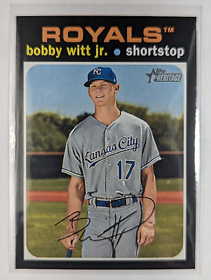 #ad 2020 Topps Heritage Minors #202 Bobby Witt Jr High Number Rookie Card SP RC QTY $16.19