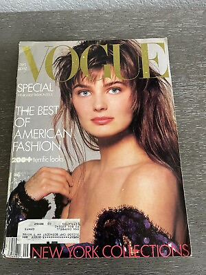 #ad Vogue Magazine September 1986 Paulina Porizkova Cover $29.95