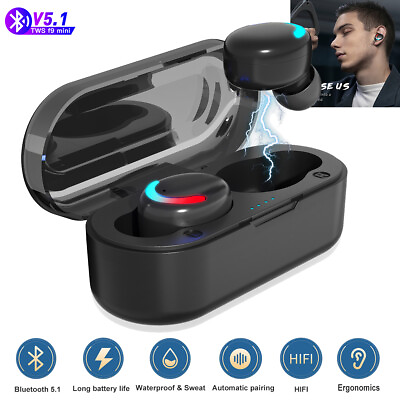#ad Wireless Earbuds for iPhone Samsung Android Bluetooth Earphones HIFI Headphones $12.99